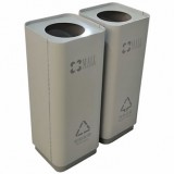 室內(nèi)方形組合式不銹鋼分類垃圾桶