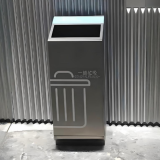 電梯口抽拉式金屬垃圾桶重塑現(xiàn)代建筑美學(xué)