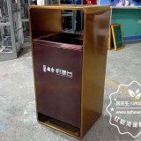 小區電梯口方形電鍍不銹鋼垃圾桶定制