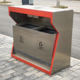 城市文明的無聲勛章定制兩分類不銹鋼垃圾桶