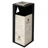 西藏室內(nèi)酒店大理石紋不銹鋼垃圾桶