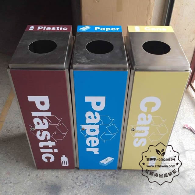 不銹鋼四分類環保回收桶圖片001