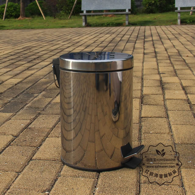室內家用腳踏式不銹鋼垃圾桶圖片006