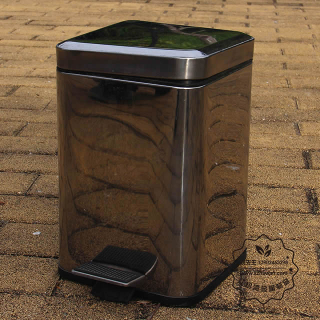 室內家用腳踏式不銹鋼垃圾桶圖片001