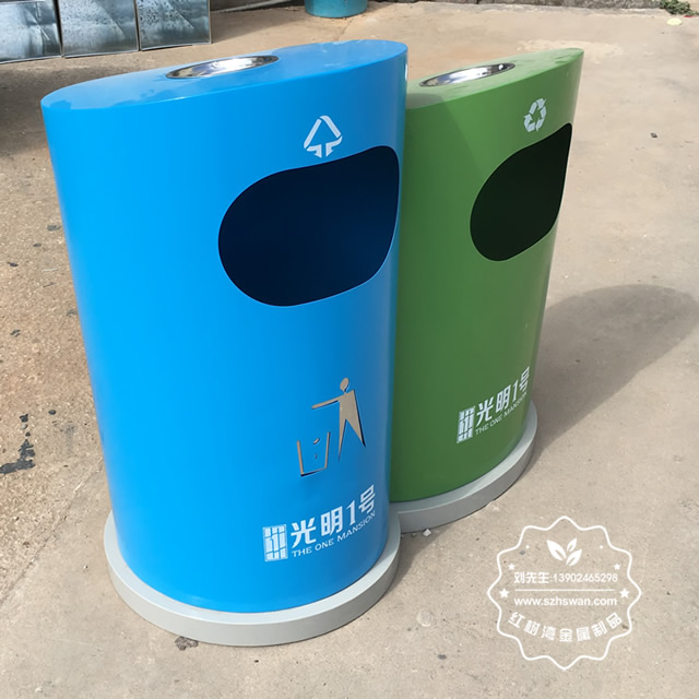 游樂園分類鋼制垃圾箱圖片4