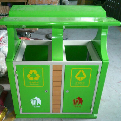 新款鐵皮市政垃圾桶入駐河源