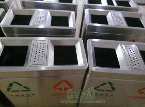 深圳羅湖小學(xué)選購不銹鋼分類垃圾桶