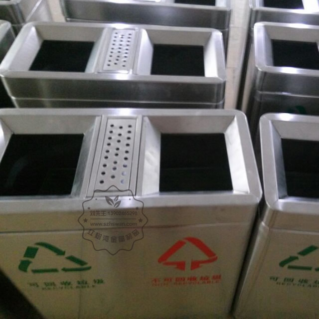 不銹鋼分類商場垃圾桶圖片002