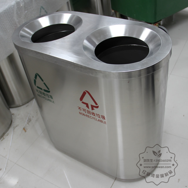 不銹鋼貴陽機(jī)場(chǎng)垃圾桶圖片002