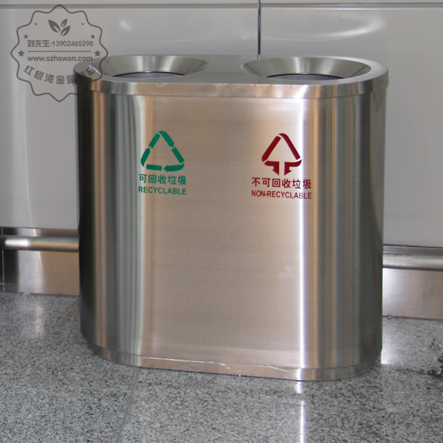 不銹鋼貴陽機(jī)場(chǎng)垃圾桶圖片003
