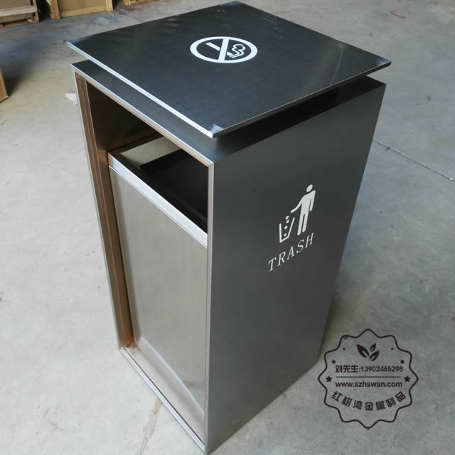 滑軌式室內方形垃圾桶圖片002