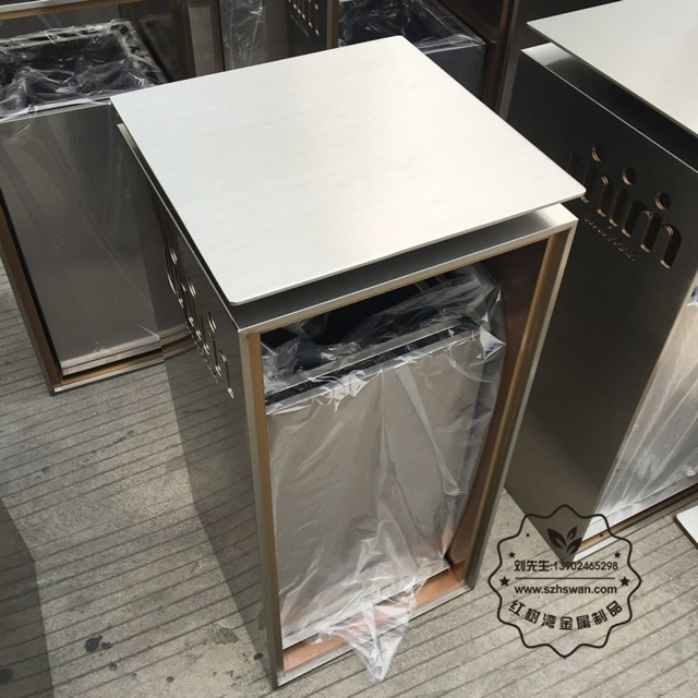 滑軌式室內方形垃圾桶圖片003