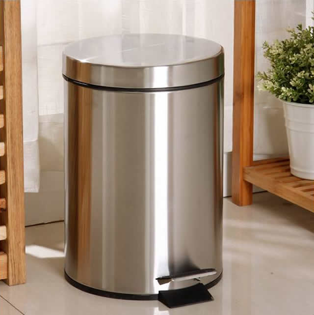 靜音家用不銹鋼小型腳踏式垃圾桶
