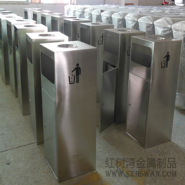 不銹鋼圓柱滅煙垃圾桶圖片