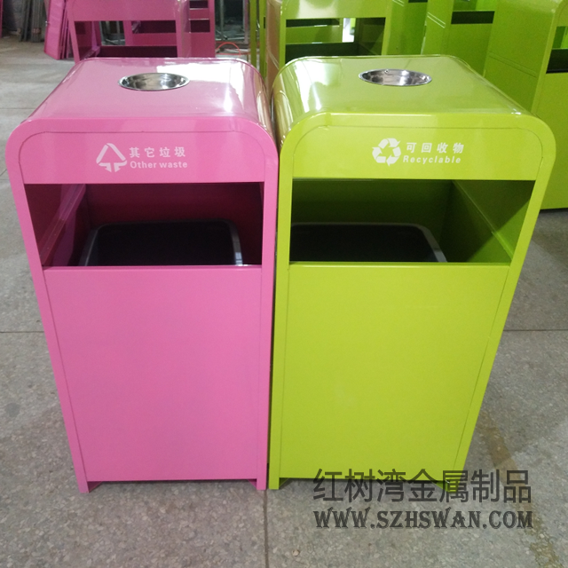 中山噴塑分類不銹鋼垃圾桶擺放東區(qū)街道