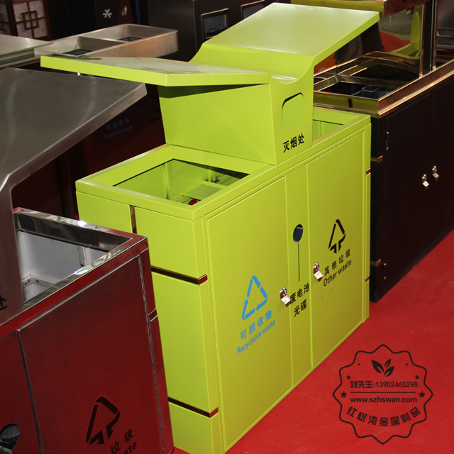 市政不銹鋼垃圾桶圖片009