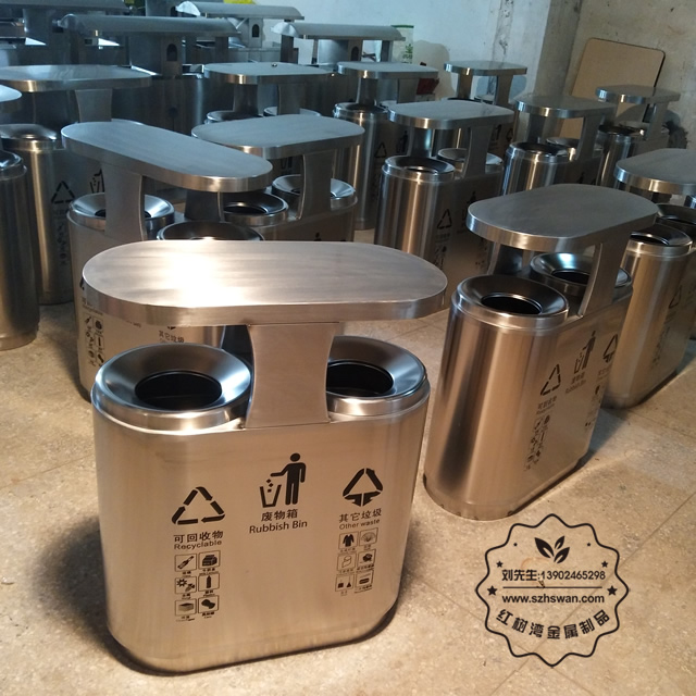 不銹鋼垃圾桶圖片006