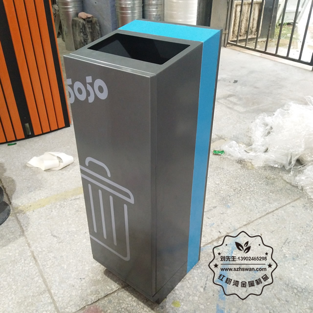 方形電梯口不銹鋼垃圾桶圖片12