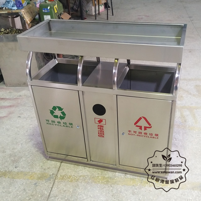 分類不銹鋼垃圾桶圖片002