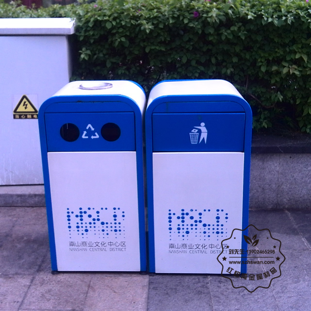 鍍鋅板垃圾桶圖片002