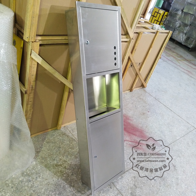 室內嵌入式不銹鋼垃圾箱垃圾桶圖片002