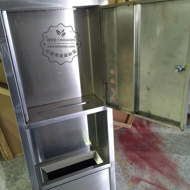 室內嵌入式不銹鋼垃圾箱垃圾桶圖片003