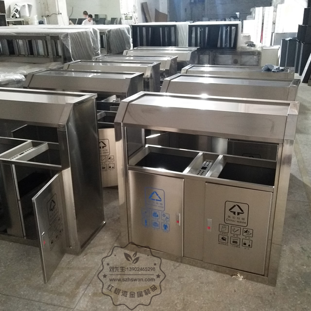 室外不銹鋼分類(lèi)果皮箱