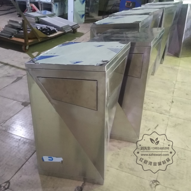 戶外方形不銹鋼果皮箱垃圾桶圖片002