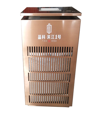 電鍍玫瑰金鏤空室內方形不銹鋼垃圾桶主圖