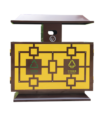 景區(qū)物業(yè)戶外冷軋鋼分類鋼制垃圾箱主圖