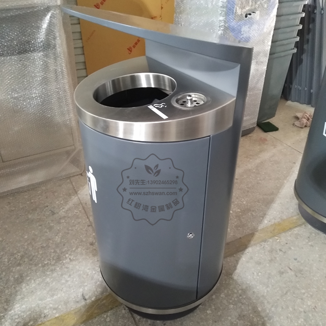 戶外市政道路鋼制垃圾桶圖片001