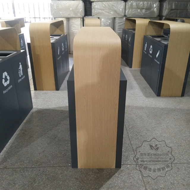 高檔大號三分類不銹鋼垃圾桶圖片002