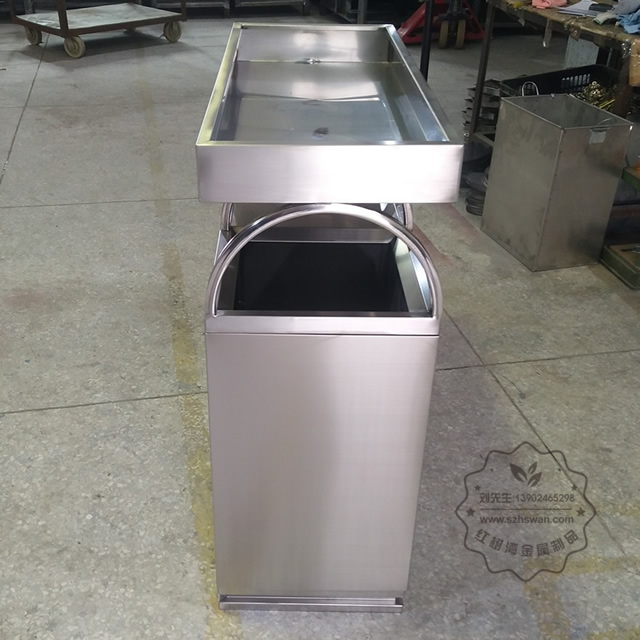 綠化養花容器花盆不銹鋼分類垃圾桶圖片003