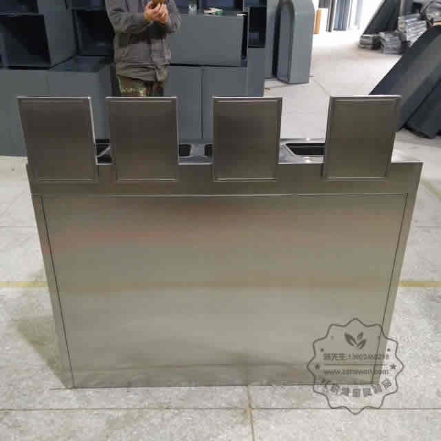 室內(nèi)廣告四分類不銹鋼垃圾箱圖片003