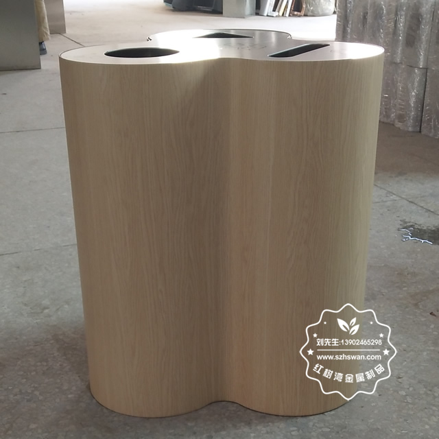 新款三分類不銹鋼室內(nèi)垃圾桶圖片003