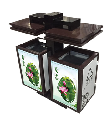 公園戶外鋼制二分類垃圾箱主圖