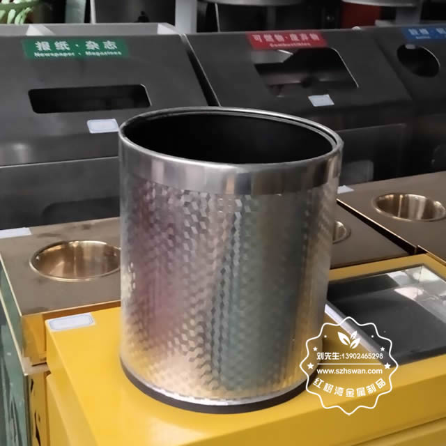 室內(nèi)家用酒店小號不銹鋼垃圾桶圖片03