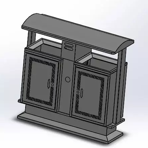戶外分類不銹鋼垃圾桶結(jié)構(gòu)圖5