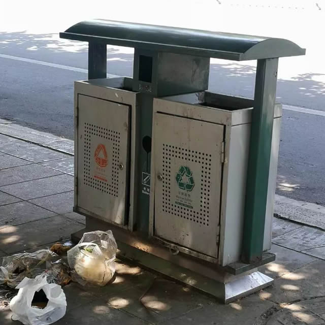 戶外鋼制果皮箱