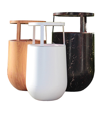 圓柱形組合分類不銹鋼垃圾桶