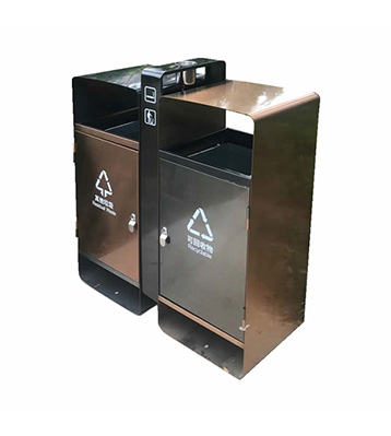 戶外小區(qū)電鍍不銹鋼分類垃圾箱