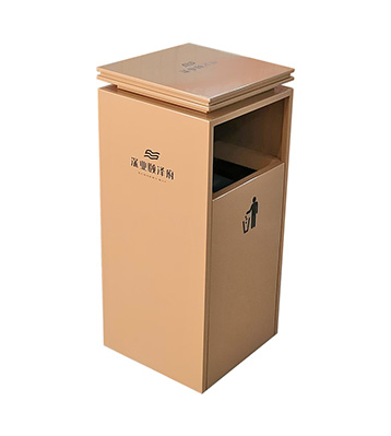 物業小區電梯口噴塑不銹鋼果皮箱