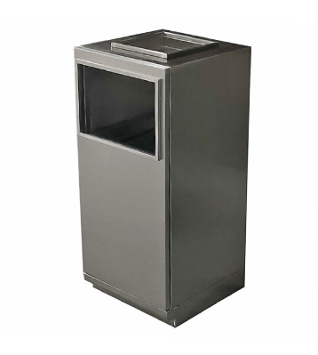 戶外小區廣場防指紋不銹鋼分類垃圾桶