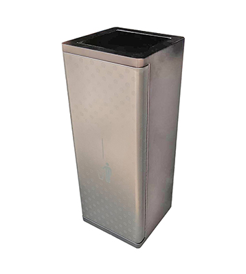 室內帶蓋腐刻黑鈦不銹鋼垃圾桶主圖