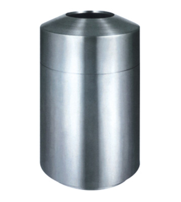 室內立式單桶不銹鋼垃圾桶