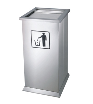 室內(nèi)方形不銹鋼商場垃圾桶