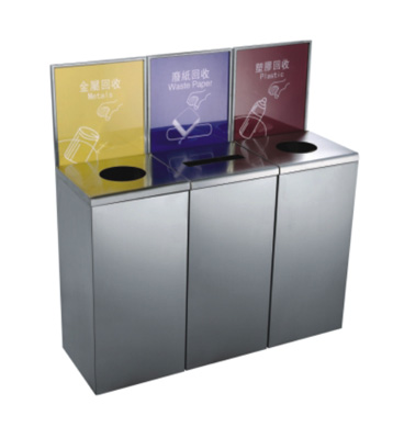 不銹鋼分類環保回收桶