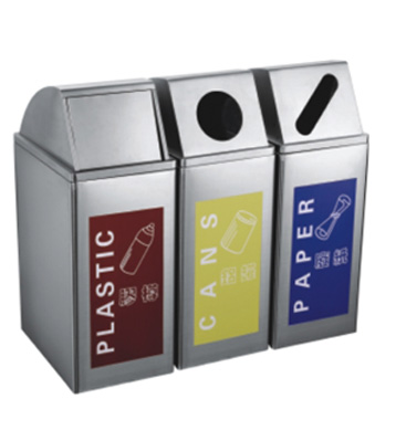 三分類不銹鋼環保垃圾桶