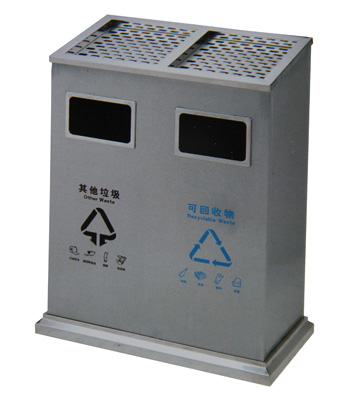 不銹鋼分類果皮箱