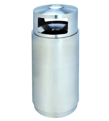 不銹鋼圓形單桶垃圾桶